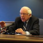 Press conference on climate change and a proposed moratorium on wind energy