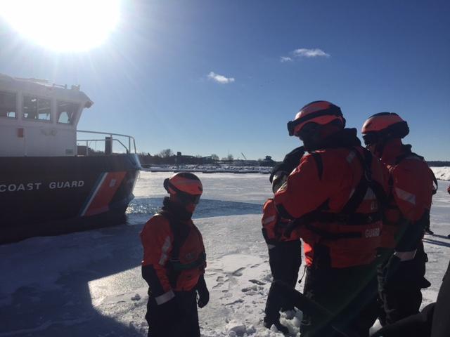 Read more about the article U.S. Coast Guard Station Holds Ice Rescue Drills in Burlington