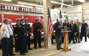Sen. Bernie Sanders with VT firefighters